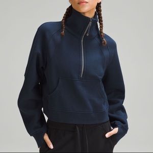 Lululemon Funnel Neck Scuba Half Zip True Navy XS/S